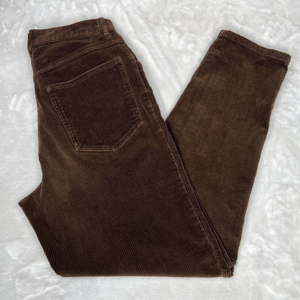 Lauren Ralph Lauren Women's Brown Corduroy High-Rise Tapered Leg Pants Size 10 - Picture 5 of 9